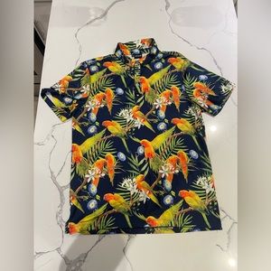 Bad Birdie Burd Print Golf Polo
